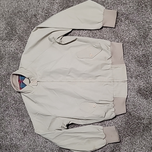 Vintage Cooper Sportswear‎ (Beige) Women's (L) Jacket. Blue/Red Plaid Lining.